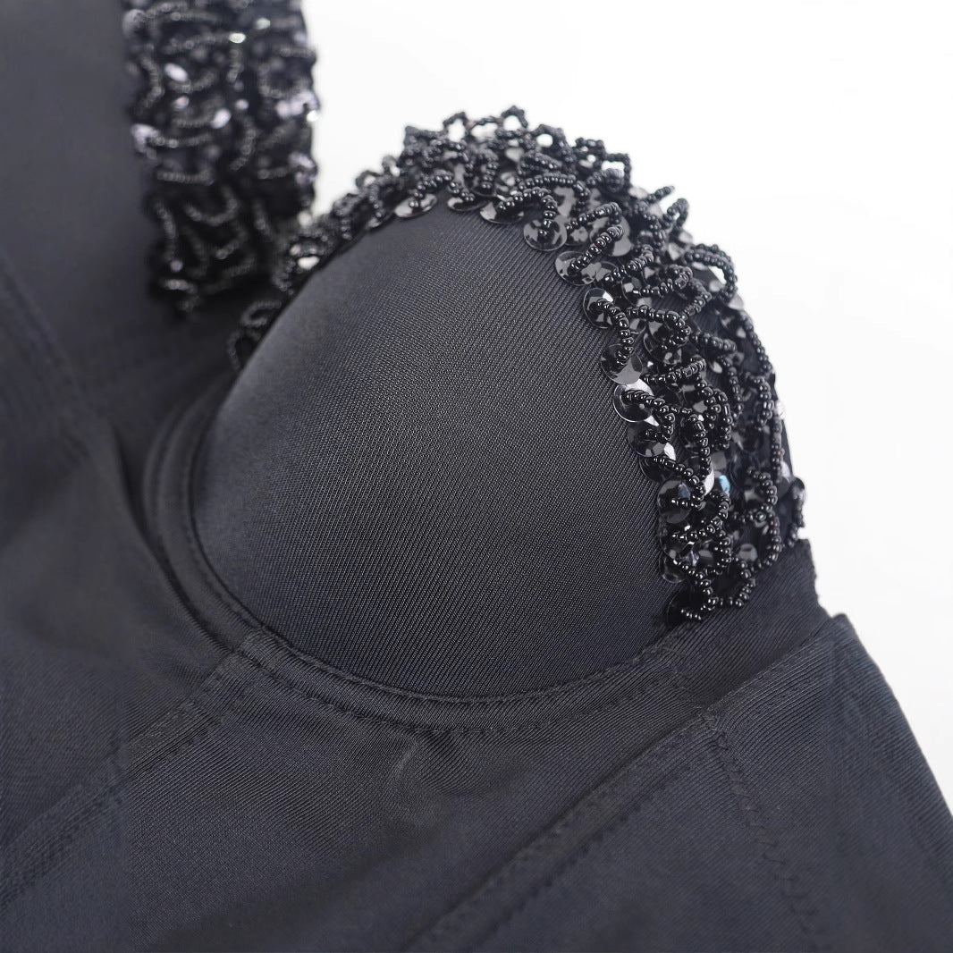 Women's Strappy Bra Beaded Bra Handmade Level Underwear