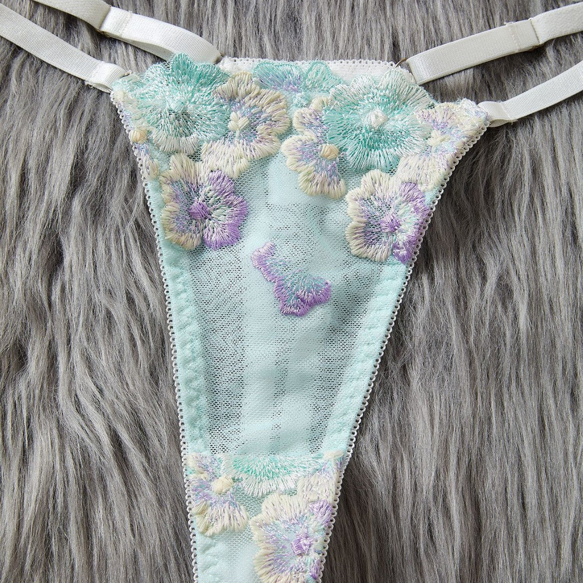 Summer Embroidered Bra Sexy Underwear Bra Set Two Piece Set