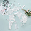 Mesh Spitzen-Dessous mit Schleife & Gürtel – Größen S-XXL