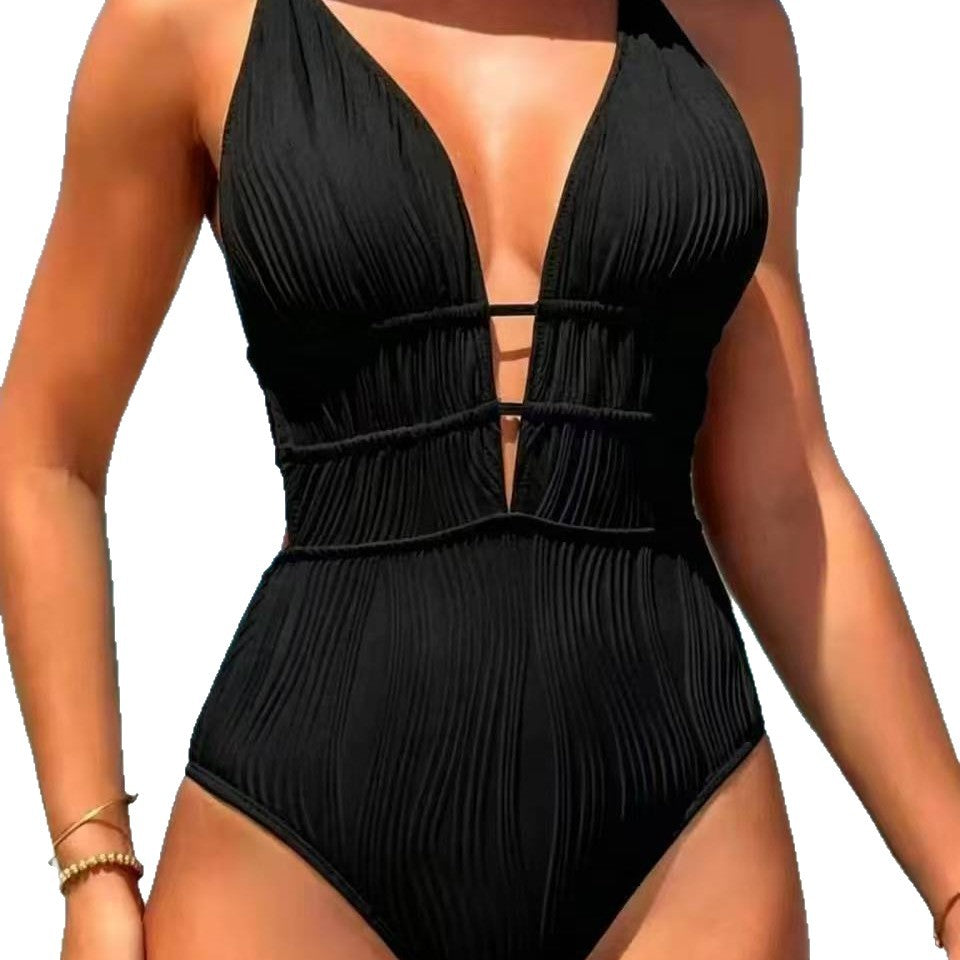 Jumpsuit bikini deep V
