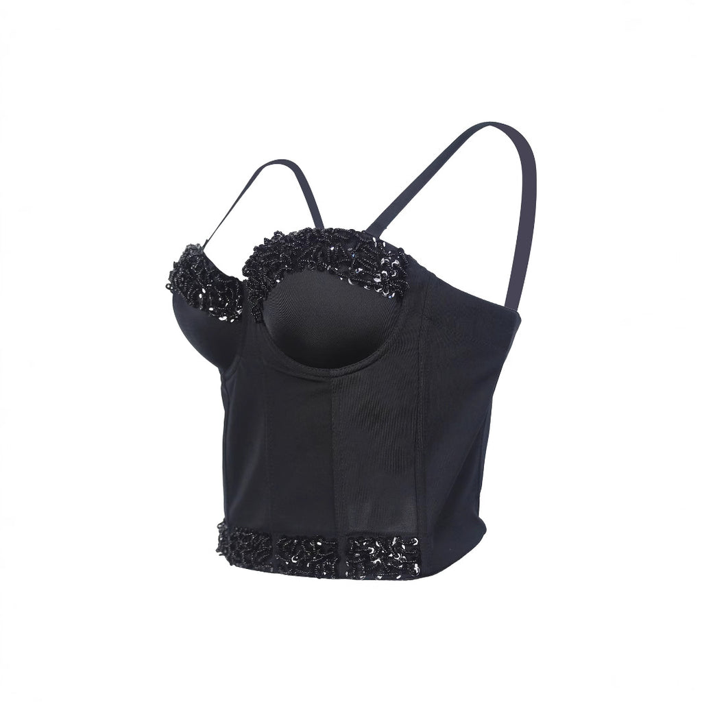 Women's Strappy Bra Beaded Bra Handmade Level Underwear