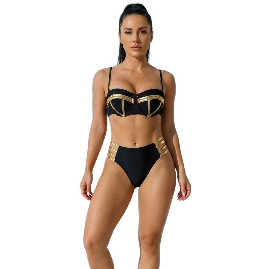 Hot stamping decoration bikini