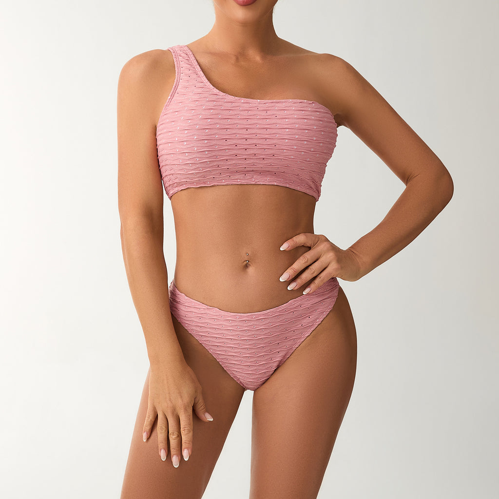 One shoulder bikini set