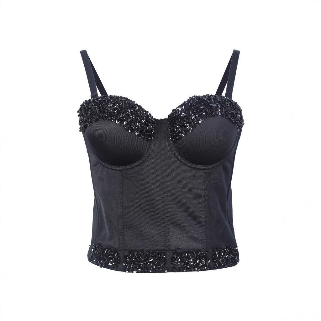 Women's Strappy Bra Beaded Bra Handmade Level Underwear