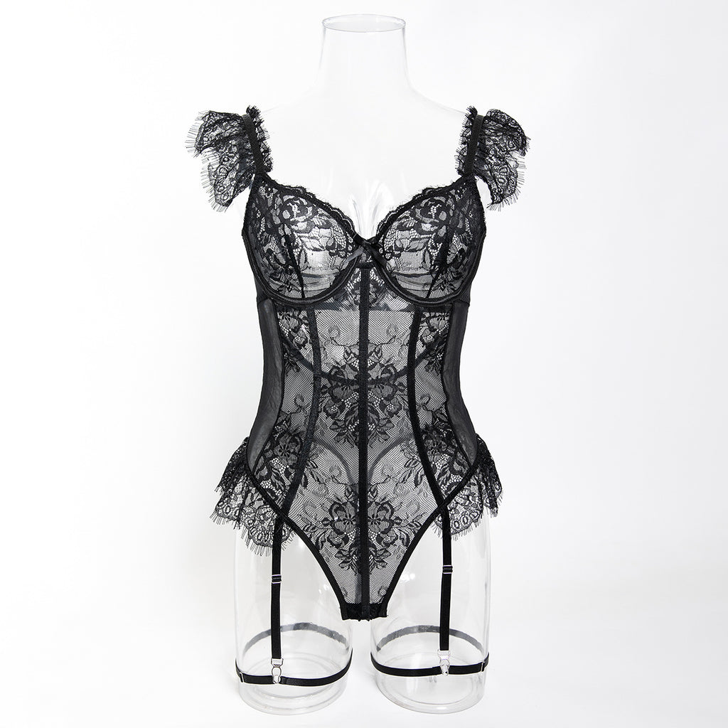 Floral Sheer Lace Bodysuit – Luxury Lingerie
