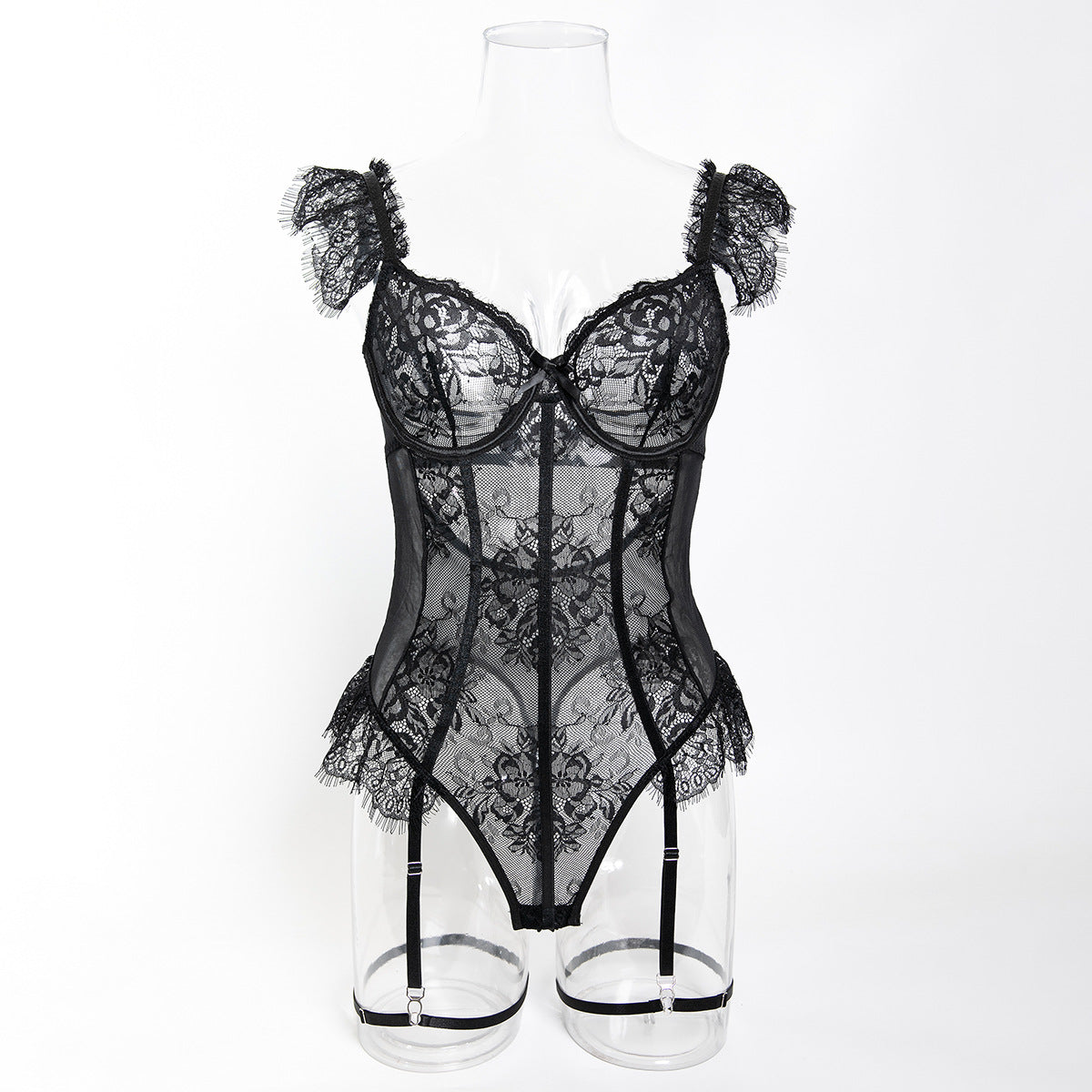 Floral Sheer Lace Bodysuit – Luxury Lingerie
