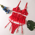 Rüschenrock Dessous Set mit Strumpfgürtel – Shapewear & Erotik