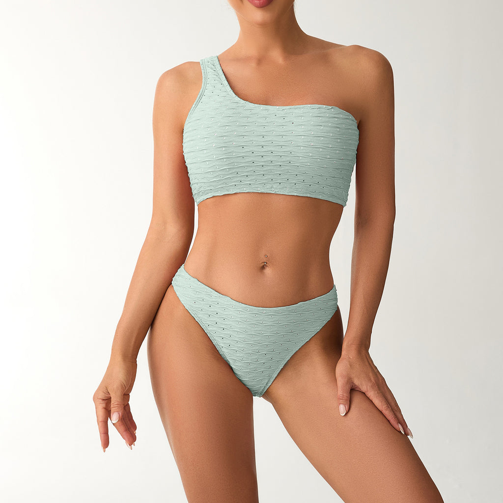 One shoulder bikini set